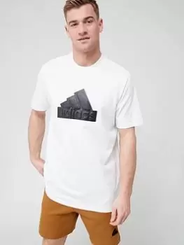 Image of adidas Sportswear Future Icons Badge Of Sport T-Shirt, White, Size 2XL, Men