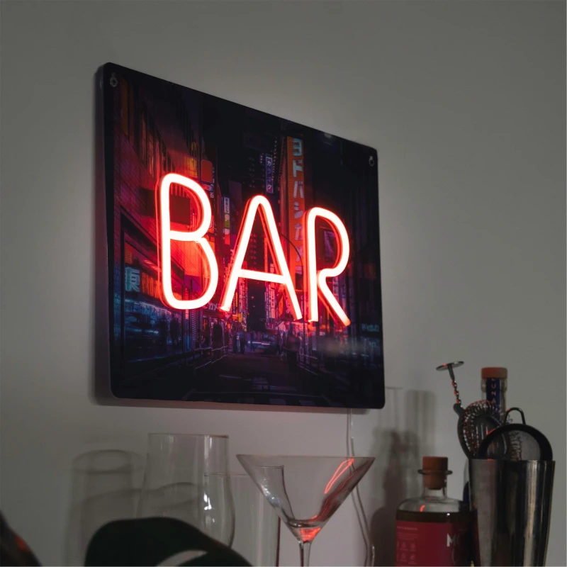 Image of Fizz Creations Neon Bar Poster Light Multi unisex