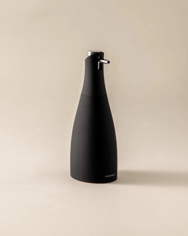 Image of Cosmic Soap Dispenser, 300Ml, Matt Black, Unique Design, Soft-Finish Coating, Saku Collection
