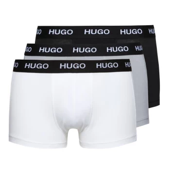 Image of Hugo Boss 3 Pack Trunks Black/Grey/White Size L Men
