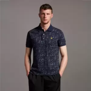 Image of Earth Print Polo - Dark Navy - S