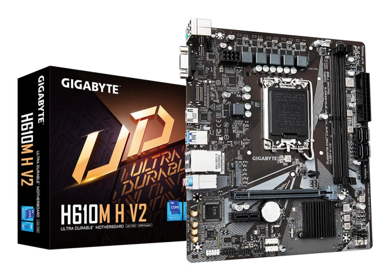Image of Gigabyte H610M H V2 mATX Motherboard for Intel LGA1700 CPUs