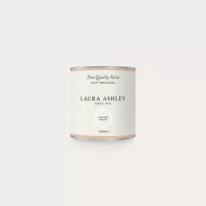 Image of Laura Ashley Matt Emulsion Paint Cotton White Tester 100ml