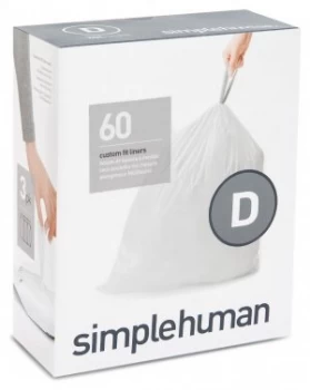 Image of simplehuman Bin Liner Code D 3 x 20 Pack 60 Liners