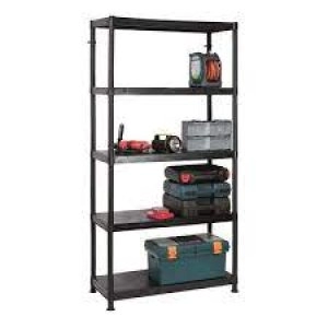 Image of Barton 5 Tier Plastic Shelving 1840x900x400mm Black G09045