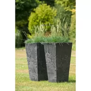 Image of Ivyline Artstone Ella Plastic Vase 70cm - Black