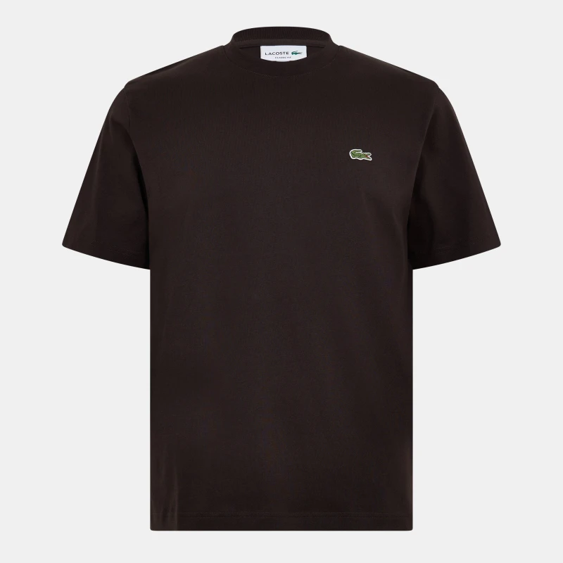 Image of Lacoste Mens Small Logo T-Shirt Regular Fit T-Shirts S Brown 59079305350