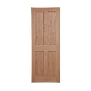 Image of 4 Panel Oak veneer Internal Door H1981mm W838mm