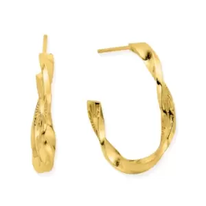 Image of ChloBo Gold Plated Sun Twisted Hoop Earrings