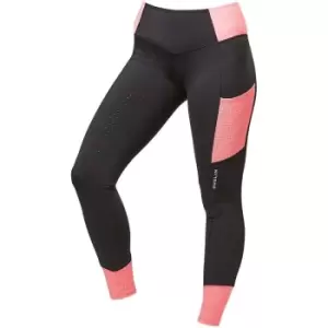Image of Dublin Girls Power Performance Colour Block Horse Riding Tights (23 in) (Coral) - Coral