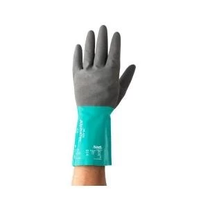 Image of Ansell AlphaTec Size 9 Nitrile Coated Medium Duty Gloves GreyGreen