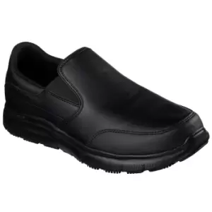 Image of Skechers Mens Flex Advantage Bronwood Leather Occupational Shoes (9 UK) (Black)