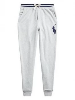 Image of Ralph Lauren Boys Big Pony Cuffed Joggers - Grey