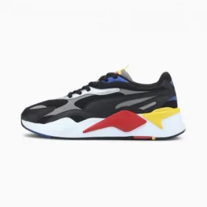 Image of Womens PUMA Rs-X Millennium Trainers, Black/Hi Risk Red/Lapis Blue, size 8.5, Shoes