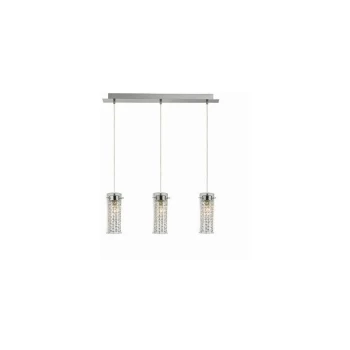 Image of Ideal Lux Lighting - Ideal Lux Iguazu - 3 Light Ceiling Pendant Bar Chrome, E14