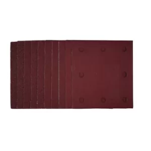 Image of Draper 1/4 Sanding Sheets with Hook and Loop, 115 x 105mm, Assorted Grit (Pack of 10)