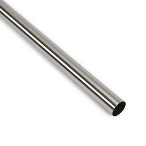 Image of Colorail Brushed Stainless steel Round Tube (L)1.22m (Dia)25mm