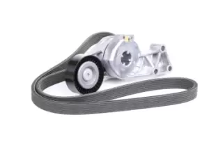 Image of SKF V-ribbed belt set VKMA 31204 Serpentine belt kit,Auxiliary belt kit VW,AUDI,SKODA,Golf IV Schragheck (1J1)