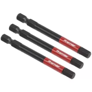 Image of AK8264 Hex 6mm Impact Power Tool Bits 75mm - 3pc - Sealey