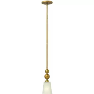 Image of 1 Bulb Ceiling Pendant Light Fitting Vintage Brass LED E27 60W Bulb