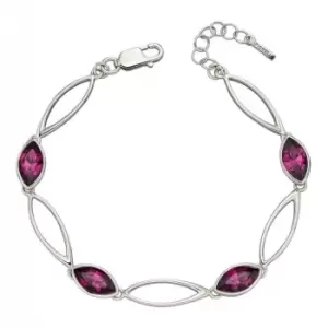 Image of Twist Navette Amethyst Crystal Bracelet B5210M