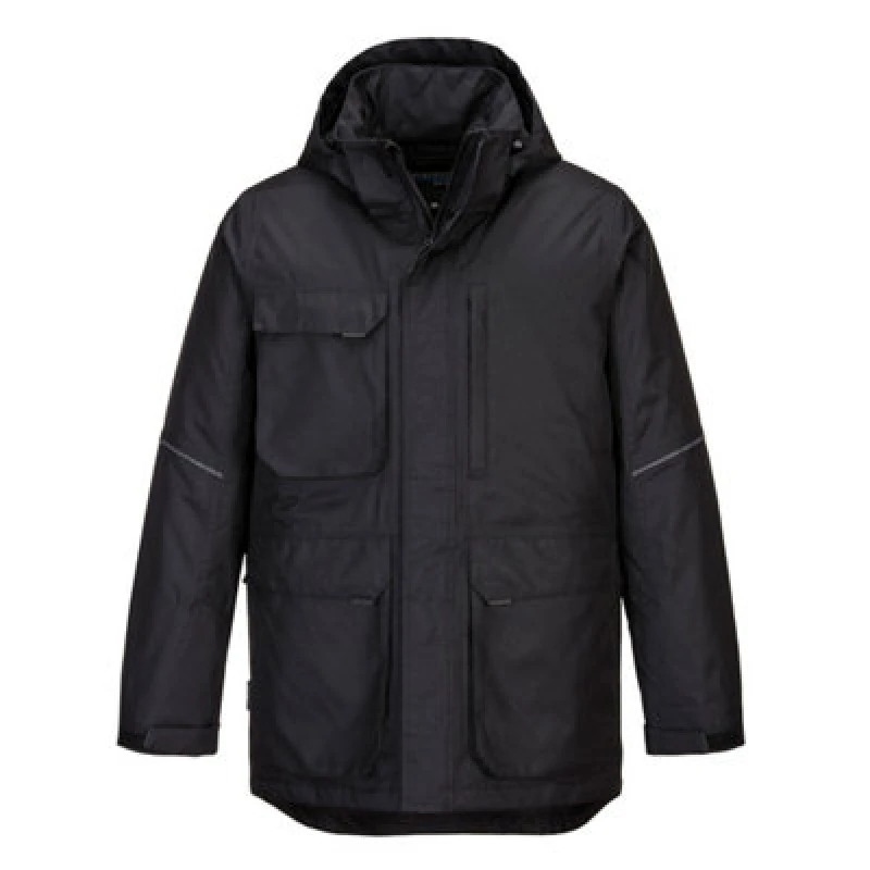 Image of Portwest KX3 Mens Parka Jacket KX360BKRL Colour: Black
