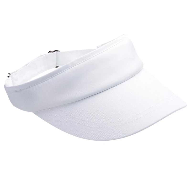 Image of Beechfield Beechfield Sports Visor Headwear Pack of 2 in White White One Size Unisex 5059269087814