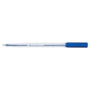 Image of 5 Star Office Ball Pen Clear Barrel Medium 1.0mm Tip 0.7mm Line Blue Pack of 20