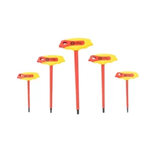 Image of CK Tools T4422 SET Insulated T-handle Hex Key Set, 5-pcs