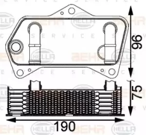Image of x1 Behr Heat Exchanger 8MO376797-181 Genuine replacement part for Car Made in CN
