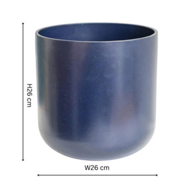 Image of Ivyline Lisbon Planter French Navy H26Cm D26Cm