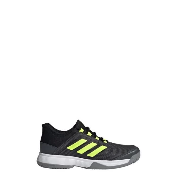 Image of adidas Adizero Club Tennis Shoes Kids - Grey Six / Solar Yellow / Core