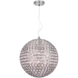 Image of Times Spherical Pendant Ceiling Light Chrome