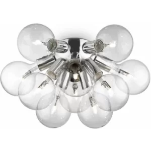 Image of DEA chrome ceiling light 10 bulbs