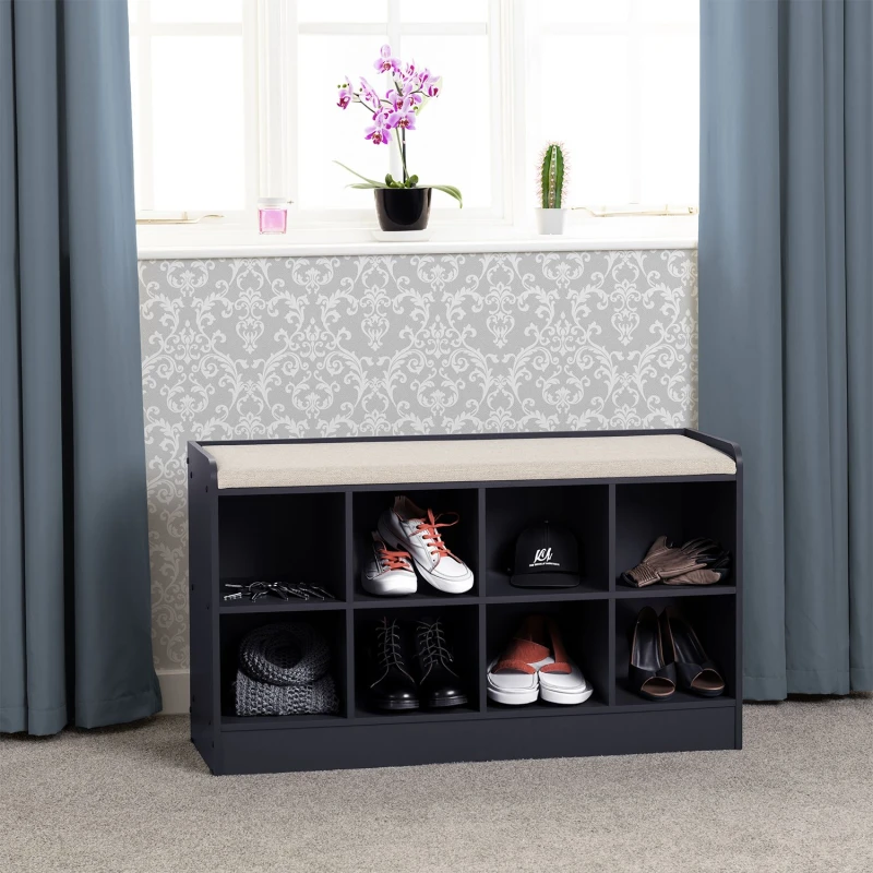 Image of Seconique Portland Shoe Bench - Navy Blue