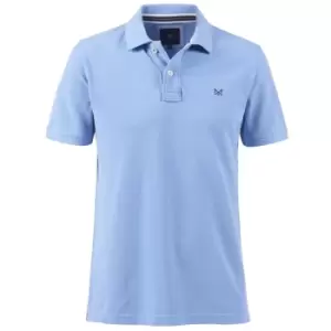 Image of Crew Clothing Mens Classic Pique Polo Shirt Sky Large