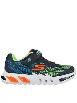 Image of Skechers Flex-glow Elite Vorlo Trainers - Navy, Size 2 Older