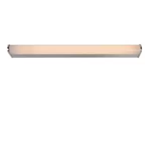 Image of Lucide Jasper Modern Mirror Light Bathroom LED 1x16W 3000K IP44 Satin Chrome
