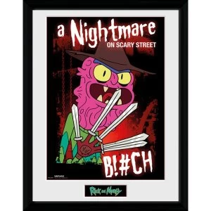 Image of Rick and Morty Scary Terry Framed Collector Print