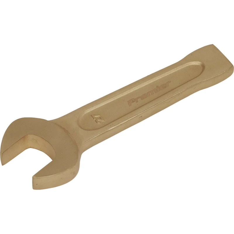 Image of Loops 27mm Open-End Slogging Spanner - Non-Sparking - Short Profile Striking End Multi