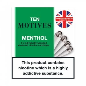 Image of Ten Motives Menthol eCigarette Refills 16mg 5 pack