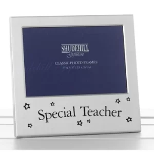 Image of Satin Silver Occasion Frame Special Teacher 5x3