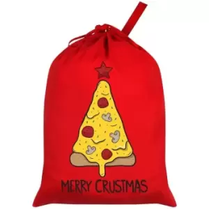 Image of Grindstore Merry Crustmas Santa Sack (One Size) (Red/Yellow) - Red/Yellow