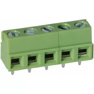 Image of TruConnect 211844 5.08mm 5 Way Low Profile Rising Clamp Terminal Block