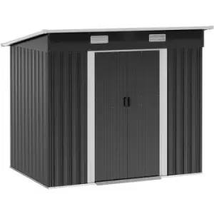 Image of Outsunny - 7 x 4ft Outdoor Garden Storage Shed for Backyard Patio Black - Black
