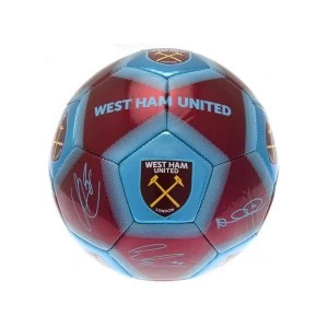 Image of West Ham Signature Ball Burgundy Sky Blue Size 5