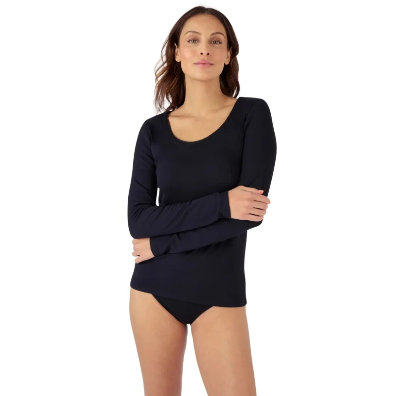 Image of DAMART Thermolactyl Grade 3 T-Shirt with Long Sleeves Black Women XS;S;XL