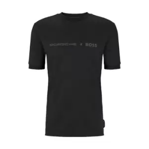 Image of BOSS X Porsche Tiburt 100 T Shirt - Black