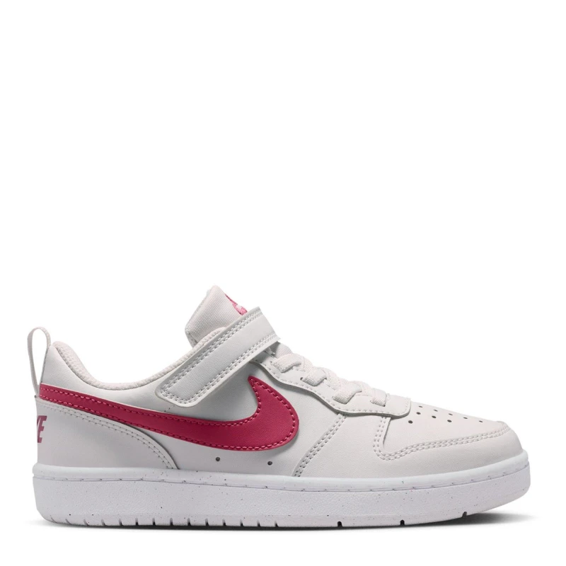 Image of Nike Court Borough Low Recraft Shoes Childrens. Plat Tint/Beet female 2 (34)