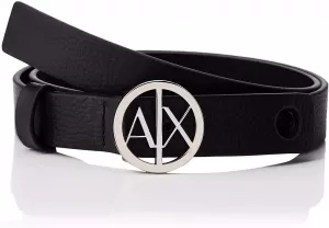 Image of Armani Exchange Cut Out Large Logo Belt